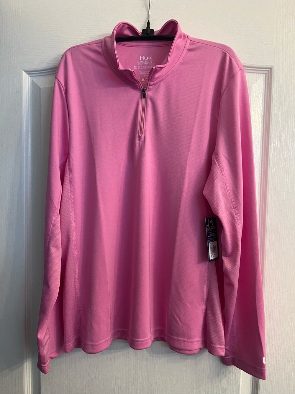 Huk Pink Performance Quarter-Zip Pullover